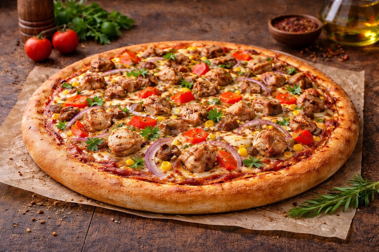 Hara Tavuklu Pizza